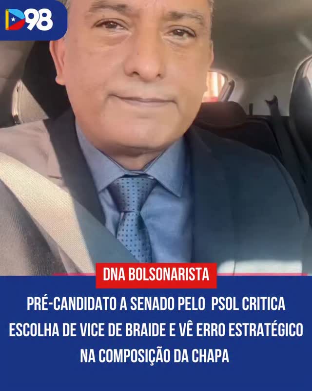 O pré-candidato ao Senado pelo PSOL, Franklin Douglas, fez uma análise sobre a escolha da vice na chapa de Eduardo Braide e avaliou que a decisão pode influenciar diretamente a construção da campanha estadual.

No comentário, ele destaca diferenças entre a estratégia adotada na eleição de São Luís e o cenário mais amplo do Maranhão, além de apontar que a composição da chapa dialoga com determinados perfis, mas pode limitar a conexão com outras parcelas do eleitorado.

Para Franklin, a definição da vice vai além de um nome e ajuda a indicar o tipo de narrativa política que será adotada ao longo da disputa.

#Diario98 #Maranhão #Política #Eleições2026 #Braide
