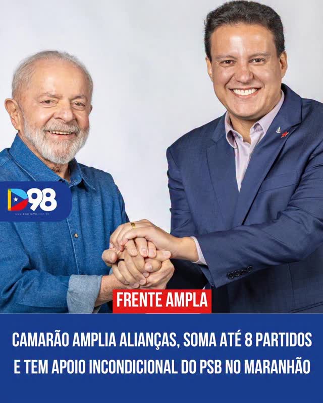 Felipe Camarão avança na construção de uma frente política ampla no Maranhão e pode chegar à disputa de 2026 com o apoio de até 8 partidos. A articulação reúne a Federação Brasil da Esperança (PT, PCdoB e PV), além de federações como PSDB-Cidadania e PSOL-Rede, ampliando o alcance do bloco.

O PSB já está integrado ao grupo. O deputado estadual Othelino Neto, dirigente da sigla, afirmou que o apoio ao vice-governador é incondicional, tanto para o Governo do Estado quanto para o Senado.

A movimentação também envolve a montagem da chapa majoritária, com a senadora Eliziane Gama cotada para o Senado após se filiar ao PT, além da possibilidade de um segundo nome ligado aos movimentos sociais.

Mesmo ocupando o cargo de vice-governador, Camarão está rompido politicamente com o governador Carlos Brandão e atua hoje em um campo próprio dentro da disputa estadual.

#Diario98 #Maranhão #Política #FelipeCamarão #Eleições2026