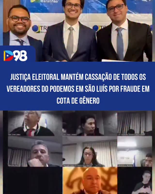 O TRE-MA manteve a cassação da chapa de vereadores do Podemos em São Luís nas eleições de 2024. A decisão foi unânime e confirmou fraude no cumprimento da cota de gênero.

Com isso, perdem os mandatos os vereadores Fábio Macedo Filho, Wendell Martins e Raimundo Júnior. A Justiça também anulou toda a chapa do partido ao cassar o DRAP.

O tribunal rejeitou o pedido de inelegibilidade contra Lorena Veruska, por falta de provas de participação direta nas irregularidades.

Ainda cabem recursos ao próprio TRE-MA e ao TSE, o que pode prolongar o caso.

Leia mais em diario98.com 

#Diario98 #Política #SãoLuís #Maranhão #TREMA