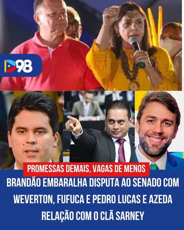 Promessas demais, vagas de menos 🎯

A articulação do governador Carlos Brandão para o Senado começa a gerar desgaste dentro da própria base. Com mais nomes estimulados do que cadeiras disponíveis, o cenário virou um jogo embaralhado que envolve Weverton Rocha, André Fufuca e Pedro Lucas — todos de olho na disputa.

Nos bastidores, o excesso de promessas já provoca frustração e desconfiança. Quem sentiu diretamente foi o grupo Sarney, especialmente Roseana, que via um caminho mais claro até o Senado e agora enfrenta incertezas.

#diario98 #política #eleições2026 #maranhão Brandão
