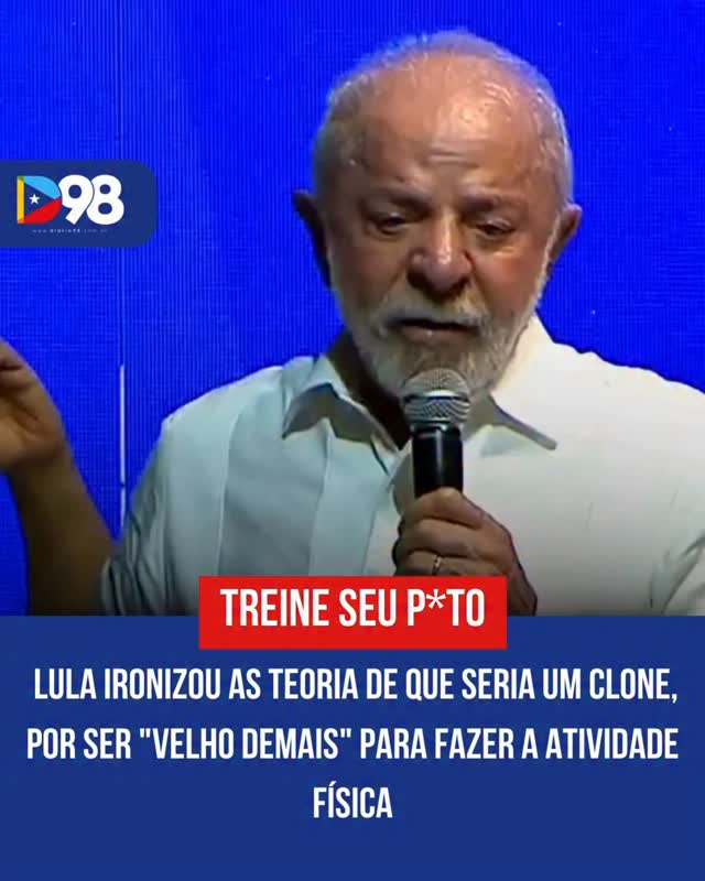Lula participou de um evento com prefeitos no Rio de Janeiro, e ironizou os boatos de que seria um “clone”, ao comentar sua disposição para manter a rotina de atividade física. O presidente também afirmou que pretende viver até os 120 anos.

Saiba mais no Portal Diário 98.

#noticias #politica #Lula #Diario98 #Brasil RioDeJaneiro