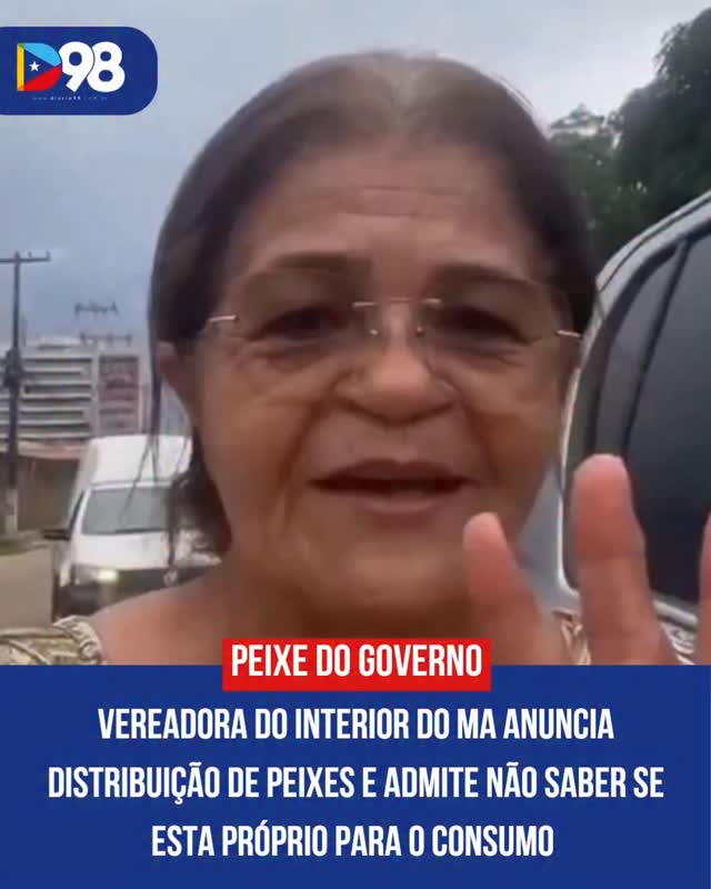 A vereadora Terezinha, de Imperatriz, passou a ser alvo de críticas nas redes sociais após a divulgação de um vídeo em que anuncia a distribuição de peixes à população e admite que não sabe se o produto está próprio para consumo.

A fala repercutiu rapidamente e gerou reação entre moradores e internautas, que questionaram a forma como a ação foi conduzida. Por se tratar de um alimento perecível, muitos apontaram a falta de cuidado com um item que exige armazenamento e conservação adequados.

Nos comentários, a declaração foi classificada como absurda e irresponsável. “Se nem quem distribui sabe se presta, como a população pode confiar?”, escreveu um usuário.

O episódio abriu espaço para críticas sobre a responsabilidade em ações desse tipo e colocou a vereadora no centro do debate nas redes.

#Diario98 #Imperatriz #Política #Maranhão