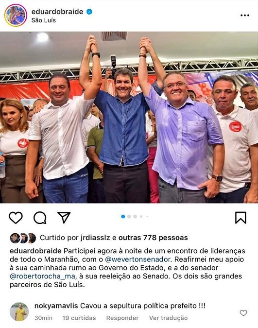 Veja a reação do povo de São Luís após a declaração de apoio de Braide a Weverton