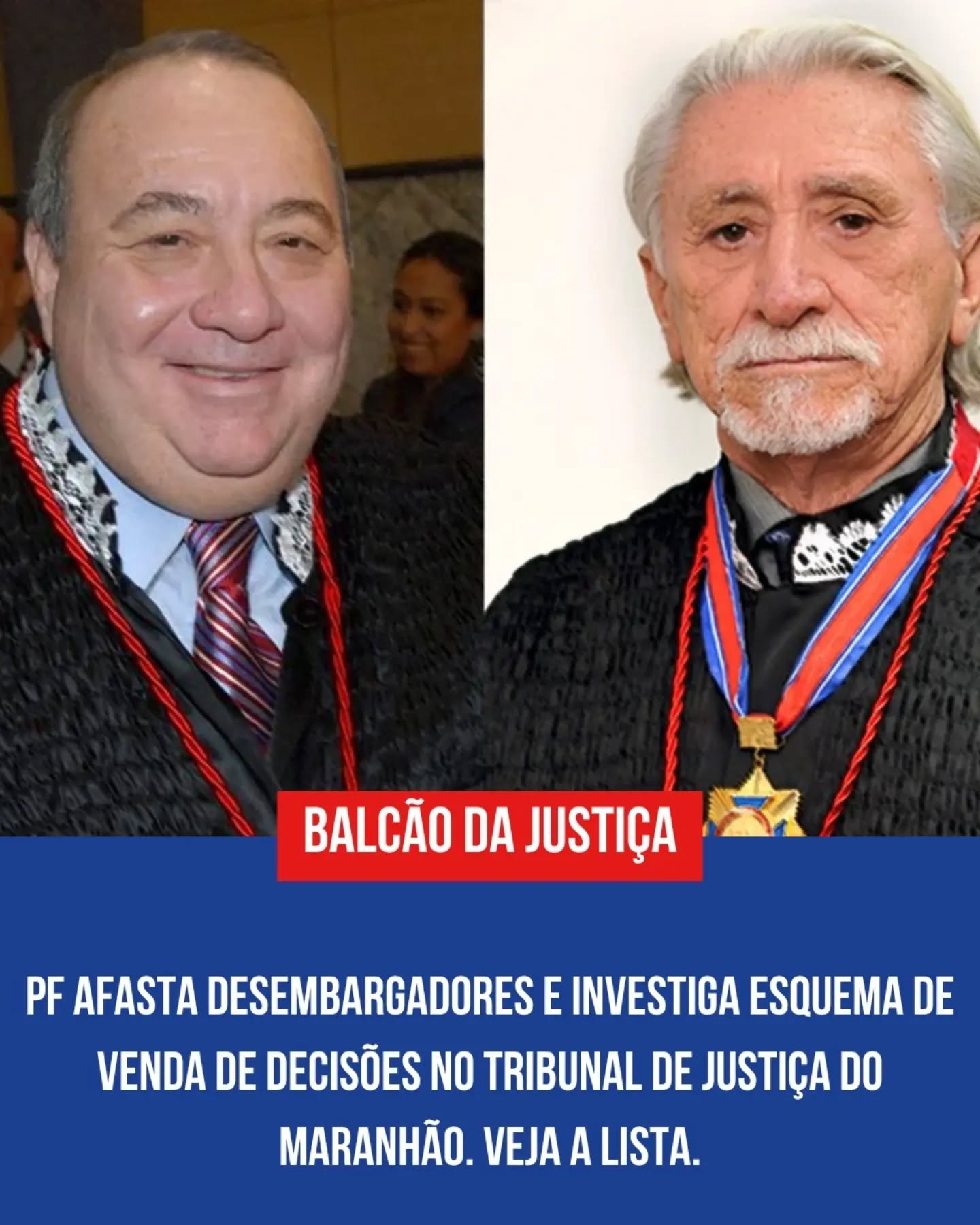 🚨 ESCÂNDALO NO TJMA

A Polícia Federal afastou dois desembargadores do Tribunal de Justiça do Maranhão durante operação que investiga um suposto esquema de venda de decisões judiciais.

A apuração aponta favorecimento em processos, com indícios de pagamentos indevidos, articulação entre servidores e movimentações financeiras suspeitas.

💰 Durante a operação, foram apreendidos quase R$ 300 mil em dinheiro vivo.
⚖️ Ao todo, 25 mandados foram cumpridos em vários estados.
🚔 Também houve prisão, bloqueio de até R$ 50 milhões e uso de tornozeleiras.

Entre os alvos estão magistrados, assessores, advogados e empresários.

➡️ O caso começou após delação premiada e pode resultar em penas que chegam a 42 anos de prisão.

📲 Confira todos os detalhes e a lista completa dos investigados em diario98.com ou no link da bio.

#TJMA #PolíciaFederal #OperaçãoInauditus #Justiça #Maranhão Diario98