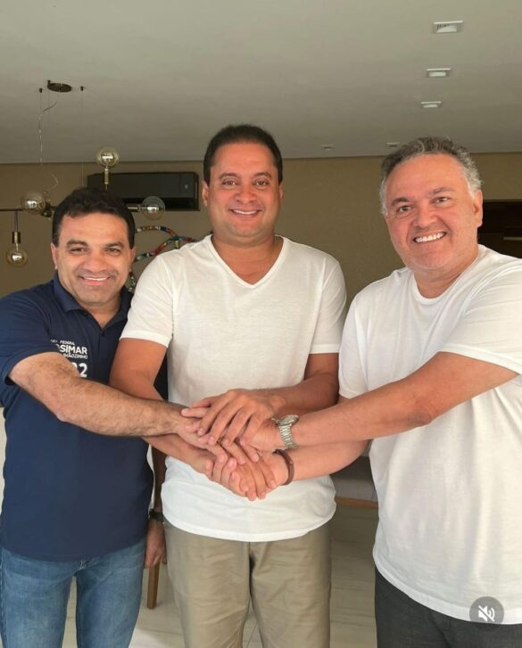 Amizade de milhões: Josimar, Weverton e Roberto Rocha tentam camuflar enfraquecimento político.