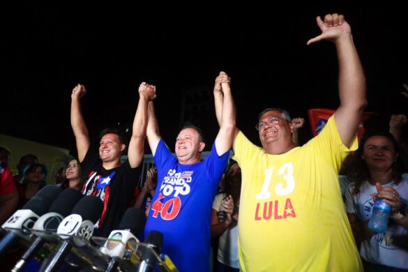 Flávio Dino, Brandão e Camarão celebrarão com o povo maranhense o resultado exitoso das eleições no estado.