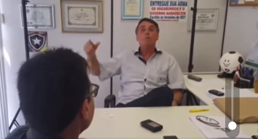 O vídeo com a íntegra da entrevista está no canal do YouTube de Bolsonaro