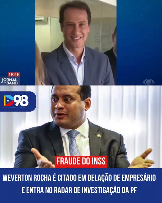 🚨Operação Sem Desconto

Em delação à Polícia Federal, o empresário Maurício Camisotti, aponta o senador Weverton Rocha como principal articulador político de um esquema bilionário envolvendo entidades e descontos irregulares em benefícios de aposentados e pensionistas.

Segundo o relato, o grupo teria contado com apoio político para manter influência dentro do INSS e acesso a estruturas estratégicas do órgão. A investigação segue em andamento e o caso ainda será analisado pela Justiça.

#INSS #PolíciaFederal #OperaçãoSemDesconto #WevertonRocha #Diário98