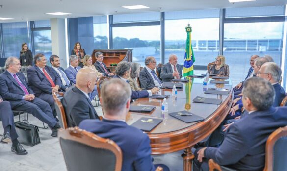 Lula em reunião no STF