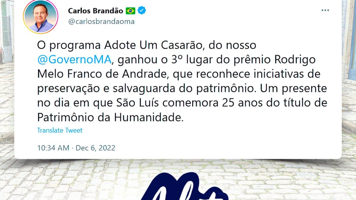 Programa “Adote Um Casarão” é premiado pelo Iphan