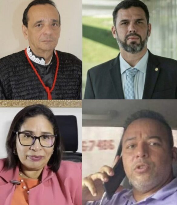 Desembargador Kleber Costa, deputado Fábio Macedo, Paula da Pindoba e o candidato Fred Campos