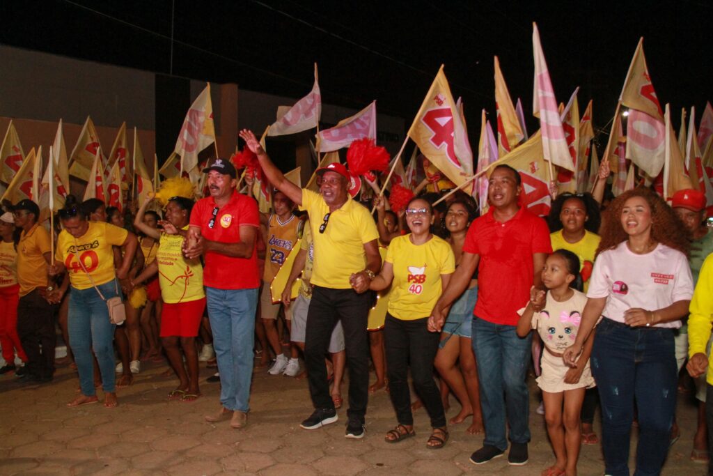 Ruas do município tomadas em apoio a candidatura de Antônio Carlos