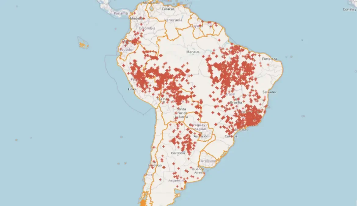 Brasil concentra 71,9% das queimadas na América do Sul nas últimas 48h